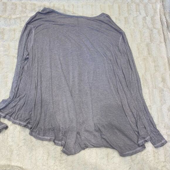 Easel Periwinkle Gray Long Sleeve Swing Shirt | Sz M - Picture 3 of 5